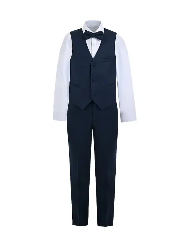 Little Boy's & Boy's Serge Vest & Bow Tie Outfit Set - Navy - Size 16 Little Boy's & Boy's Serge Vest & Bow Tie Outfit Set - Navy - Size 16