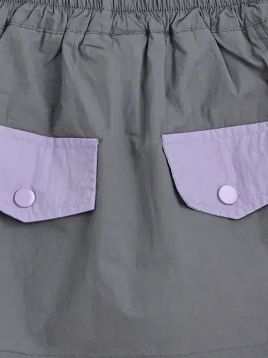 Mimi Tutu Little Girl's & Girl's Skirt with Pocket Trim - Gray Purple | Thumbnail 3 Mimi Tutu Little Girl's & Girl's Skirt with Pocket Trim - Gray Purple | Thumbnail 3