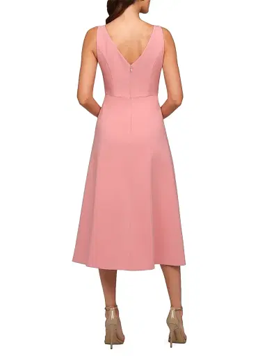 Kay Unger Women's Heidi Floral-Appliqué Midi-Dress - Rose Petal | Thumbnail 4 Kay Unger Women's Heidi Floral-Appliqué Midi-Dress - Rose Petal | Thumbnail 4
