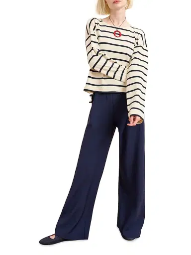 La Ligne Women's Long Breton Tee - Ecru Multi | Thumbnail 8 La Ligne Women's Long Breton Tee - Ecru Multi | Thumbnail 8