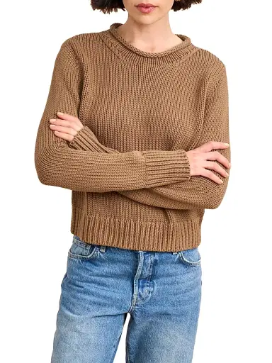 La Ligne Women's Solid Mini Marina Sweater - Tan | Thumbnail 2 La Ligne Women's Solid Mini Marina Sweater - Tan | Thumbnail 2