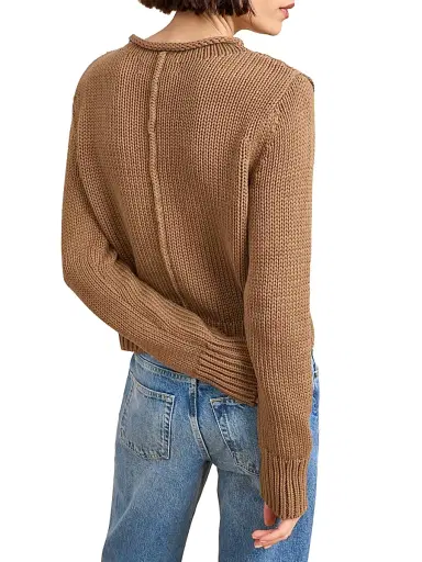 La Ligne Women's Solid Mini Marina Sweater - Tan | Thumbnail 4 La Ligne Women's Solid Mini Marina Sweater - Tan | Thumbnail 4