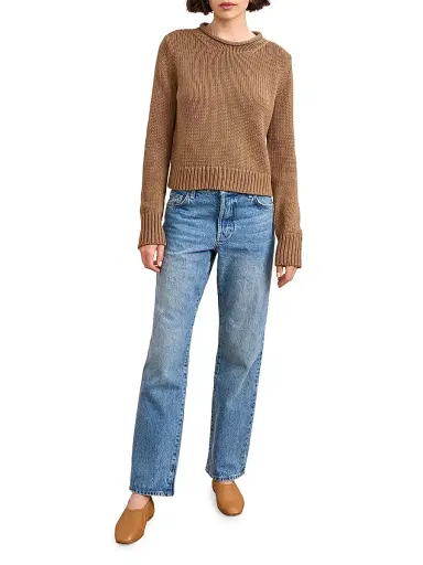 La Ligne Women's Solid Mini Marina Sweater - Tan | Thumbnail 6 La Ligne Women's Solid Mini Marina Sweater - Tan | Thumbnail 6