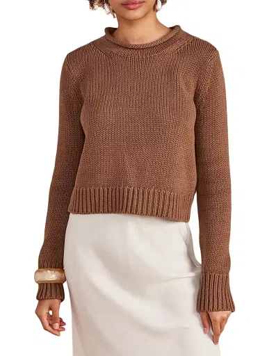 La Ligne Women's Solid Mini Marina Sweater - Tan | Thumbnail 7 La Ligne Women's Solid Mini Marina Sweater - Tan | Thumbnail 7