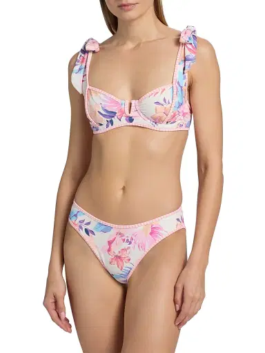 BEACH RIOT Women's Blair Hibiscus Garden Bikini Top | Thumbnail 3 BEACH RIOT Women's Blair Hibiscus Garden Bikini Top | Thumbnail 3