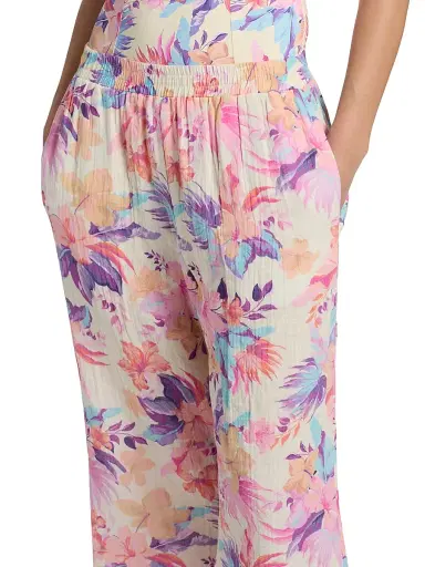 Beach Riot Women's Hampton Cotton Wide-Leg Pants - Hibiscus Garden | Thumbnail 6 Beach Riot Women's Hampton Cotton Wide-Leg Pants - Hibiscus Garden | Thumbnail 6