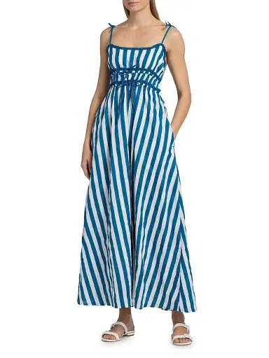 Beach Riot Women's Levie Striped Cotton Maxi Dress - Twilight Tides Stripes | Thumbnail 2 Beach Riot Women's Levie Striped Cotton Maxi Dress - Twilight Tides Stripes | Thumbnail 2