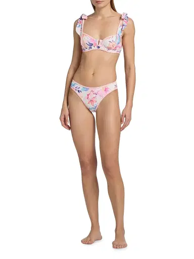 Beach Riot Women's Daria Hibiscus Garden Bikini Bottom - Hibiscus Garden | Thumbnail 2 Beach Riot Women's Daria Hibiscus Garden Bikini Bottom - Hibiscus Garden | Thumbnail 2