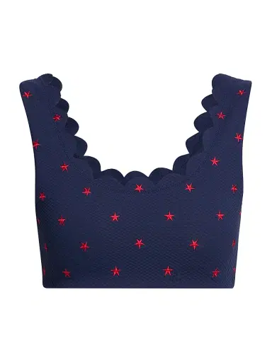 Beach Riot Women's Madison Star Spangled Seas Bikini Top - Star Spangled Seas | Thumbnail 1 Beach Riot Women's Madison Star Spangled Seas Bikini Top - Star Spangled Seas | Thumbnail 1