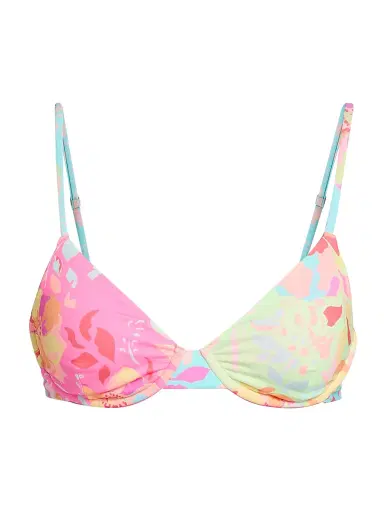 BEACH RIOT Women's Camilla Bloom Lagoon Bikini Top - Bloom Lagoon - Size Large | Thumbnail 1 BEACH RIOT Women's Camilla Bloom Lagoon Bikini Top - Bloom Lagoon - Size Large | Thumbnail 1
