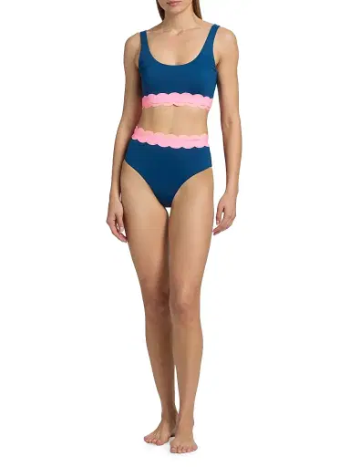 Beach Riot Women's Marin Colorblocked Bikini Top - Seashell Isle Colorblock | Thumbnail 2 Beach Riot Women's Marin Colorblocked Bikini Top - Seashell Isle Colorblock | Thumbnail 2