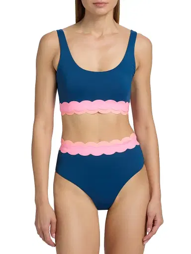 Beach Riot Women's Marin Colorblocked Bikini Top - Seashell Isle Colorblock | Thumbnail 3 Beach Riot Women's Marin Colorblocked Bikini Top - Seashell Isle Colorblock | Thumbnail 3