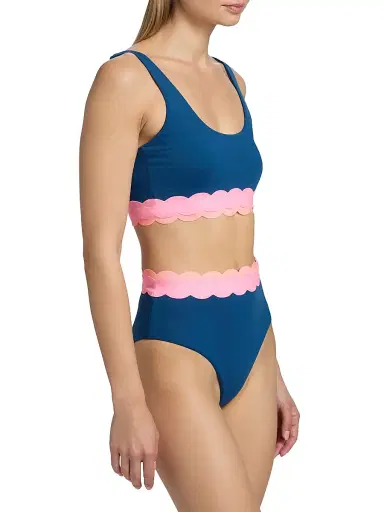Beach Riot Women's Marin Colorblocked Bikini Top - Seashell Isle Colorblock | Thumbnail 4 Beach Riot Women's Marin Colorblocked Bikini Top - Seashell Isle Colorblock | Thumbnail 4