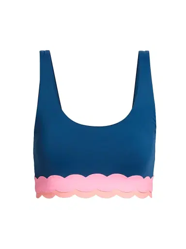 Beach Riot Women's Marin Colorblocked Bikini Top - Seashell Isle Colorblock | Thumbnail 1 Beach Riot Women's Marin Colorblocked Bikini Top - Seashell Isle Colorblock | Thumbnail 1
