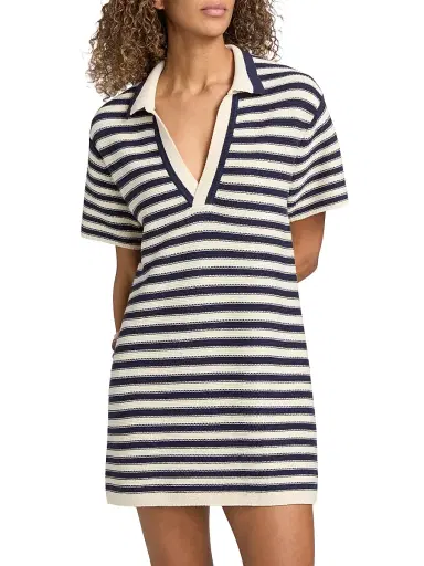 TANYA TAYLOR Women's Joni Stripe Polo Minidress | Thumbnail 3 TANYA TAYLOR Women's Joni Stripe Polo Minidress | Thumbnail 3
