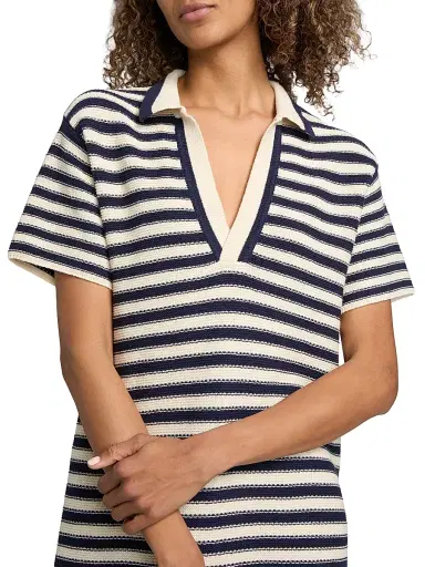 TANYA TAYLOR Women's Joni Stripe Polo Minidress | Thumbnail 6 TANYA TAYLOR Women's Joni Stripe Polo Minidress | Thumbnail 6