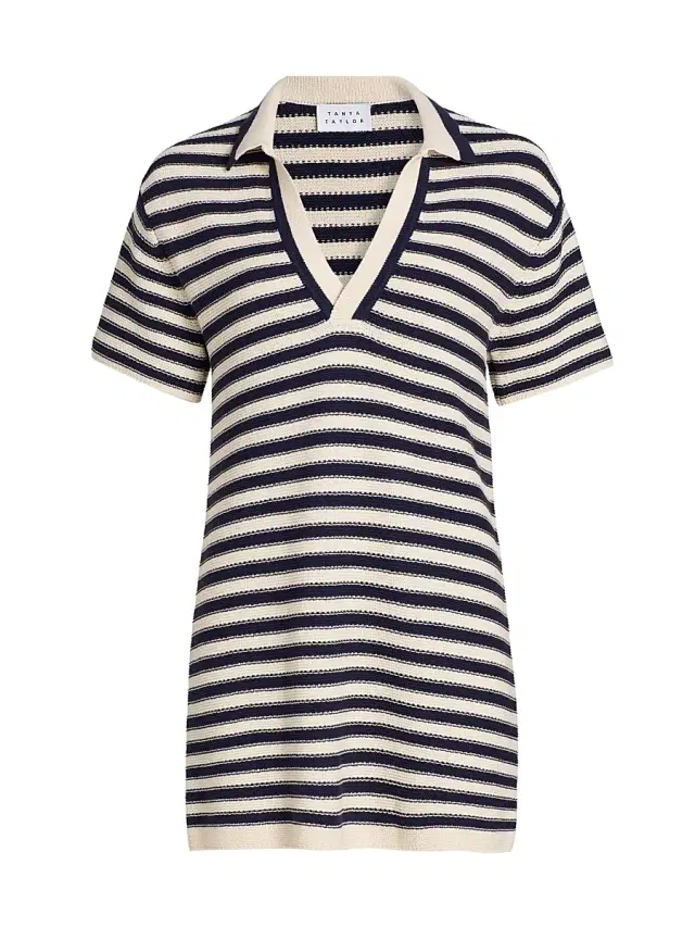 Women's Joni Stripe Polo Minidress - Cream Maritime Blue Multi Women's Joni Stripe Polo Minidress - Cream Maritime Blue Multi