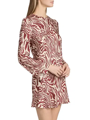 Tanya Taylor Women's Demi Button Sleeve Minidress - Redwood Cream Multi | Thumbnail 4 Tanya Taylor Women's Demi Button Sleeve Minidress - Redwood Cream Multi | Thumbnail 4