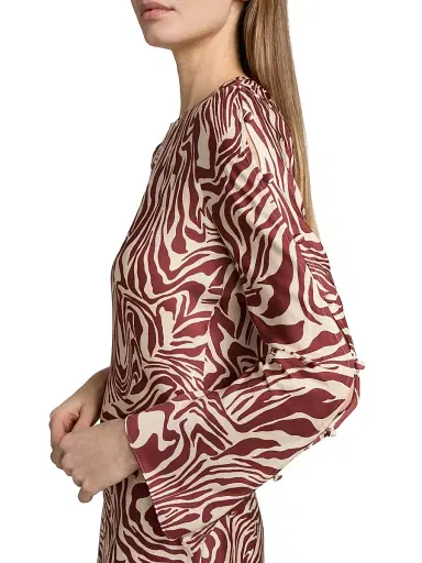 Tanya Taylor Women's Demi Button Sleeve Minidress - Redwood Cream Multi | Thumbnail 6 Tanya Taylor Women's Demi Button Sleeve Minidress - Redwood Cream Multi | Thumbnail 6