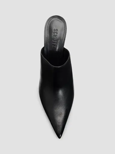 Schutz Women's Lexi 95MM Leather Mule Pumps - Black | Thumbnail 5 Schutz Women's Lexi 95MM Leather Mule Pumps - Black | Thumbnail 5