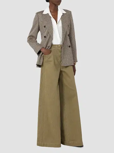 Max Mara Women's Double Breasted Houndstooth Jersey Blazer - Multicolor Black - Size 10 | Thumbnail 2 Max Mara Women's Double Breasted Houndstooth Jersey Blazer - Multicolor Black - Size 10 | Thumbnail 2