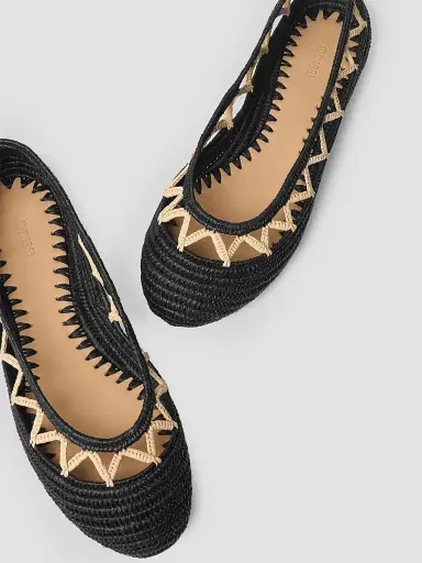 Odissì Women's Bea Zigzag Raffia Ballet Flats - Miscellaneous - Size 10 | Thumbnail 5 Odissì Women's Bea Zigzag Raffia Ballet Flats - Miscellaneous - Size 10 | Thumbnail 5