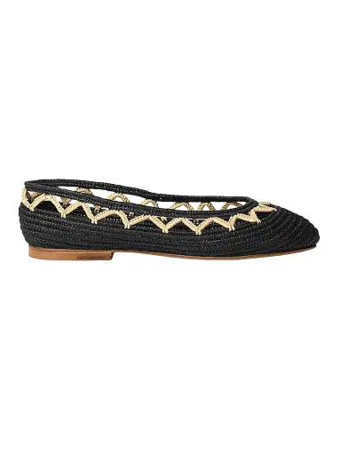 Odissì Women's Bea Zigzag Raffia Ballet Flats - Miscellaneous - Size 10 | Thumbnail 1 Odissì Women's Bea Zigzag Raffia Ballet Flats - Miscellaneous - Size 10 | Thumbnail 1