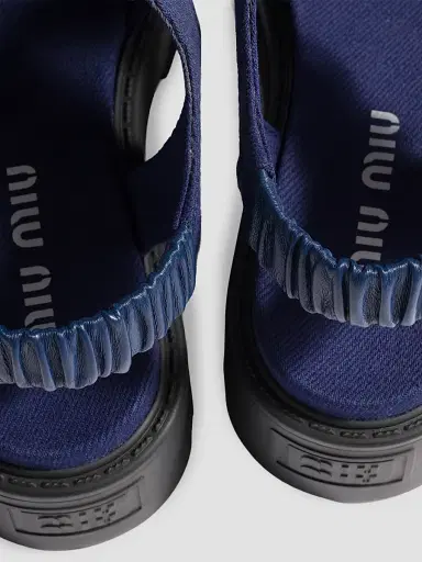 Miu Miu Women's Gabardine Sandals - Blue - Size 11 | Thumbnail 3 Miu Miu Women's Gabardine Sandals - Blue - Size 11 | Thumbnail 3
