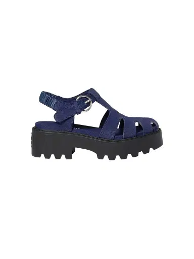 Miu Miu Women's Gabardine Sandals - Blue - Size 11 | Thumbnail 1 Miu Miu Women's Gabardine Sandals - Blue - Size 11 | Thumbnail 1