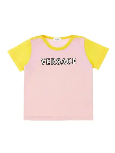 Versace Baby's, Little Kid's & Kid's Logo Jersey T-Shirt - Pastel Pink | Thumbnail 1 Versace Baby's, Little Kid's & Kid's Logo Jersey T-Shirt - Pastel Pink | Thumbnail 1