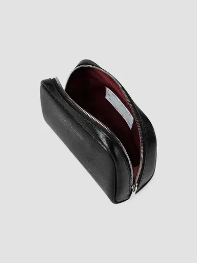 Brunello Cucinelli Brushed Leather Slim Beauty Case - Black | Thumbnail 4 Brunello Cucinelli Brushed Leather Slim Beauty Case - Black | Thumbnail 4