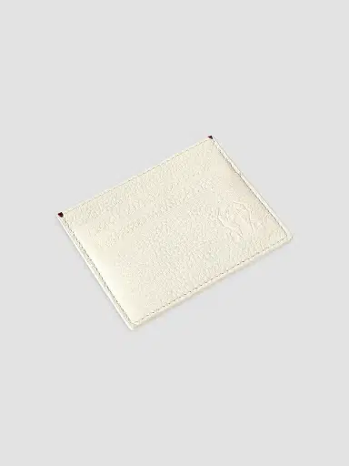 Brunello Cucinelli Men's Fine Grain Calfskin Card Holder - Chalk | Thumbnail 3 Brunello Cucinelli Men's Fine Grain Calfskin Card Holder - Chalk | Thumbnail 3