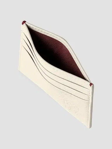 Brunello Cucinelli Men's Fine Grain Calfskin Card Holder - Chalk | Thumbnail 4 Brunello Cucinelli Men's Fine Grain Calfskin Card Holder - Chalk | Thumbnail 4