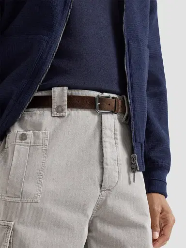 Brunello Cucinelli Men's Reversed Leather Belt with Square Buckle and Tip - Rust Brown | Thumbnail 3 Brunello Cucinelli Men's Reversed Leather Belt with Square Buckle and Tip - Rust Brown | Thumbnail 3