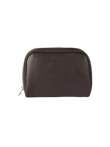 Brunello Cucinelli Smooth Calfskin Slim Beauty Case - Brown | Thumbnail 1 Brunello Cucinelli Smooth Calfskin Slim Beauty Case - Brown | Thumbnail 1