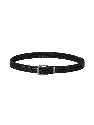 Brunello Cucinelli Women's Stretch Braided Leather Belt - Black | Thumbnail 1 Brunello Cucinelli Women's Stretch Braided Leather Belt - Black | Thumbnail 1