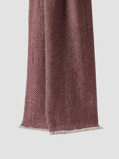 Brunello Cucinelli Men's Cashmere Chevron Scarf | Thumbnail 2 Brunello Cucinelli Men's Cashmere Chevron Scarf | Thumbnail 2