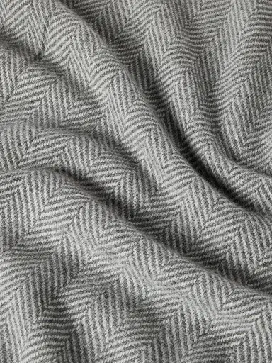 Brunello Cucinelli Men's Cashmere Chevron Scarf - Light Grey | Thumbnail 3 Brunello Cucinelli Men's Cashmere Chevron Scarf - Light Grey | Thumbnail 3