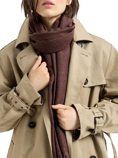 Brunello Cucinelli Women's Cashmere and Silk Diamond Yarn Scarf - Grape | Thumbnail 2 Brunello Cucinelli Women's Cashmere and Silk Diamond Yarn Scarf - Grape | Thumbnail 2