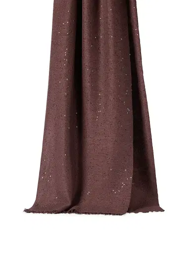 Brunello Cucinelli Women's Cashmere and Silk Diamond Yarn Scarf - Grape | Thumbnail 3 Brunello Cucinelli Women's Cashmere and Silk Diamond Yarn Scarf - Grape | Thumbnail 3
