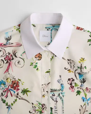 Dior Dioriviera Tied Cropped Blouse | Thumbnail 4 Dior Dioriviera Tied Cropped Blouse | Thumbnail 4