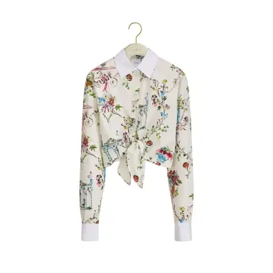 Dior Dioriviera Tied Cropped Blouse | Thumbnail 1 Dior Dioriviera Tied Cropped Blouse | Thumbnail 1