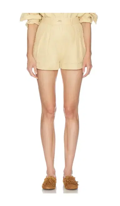 Helsa Washed Linen Pleated Short | Thumbnail 9 Helsa Washed Linen Pleated Short | Thumbnail 9