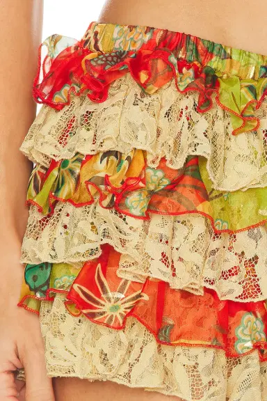 SIEDRES Ruby Printed Ruffled Mini Skirt | Thumbnail 6 SIEDRES Ruby Printed Ruffled Mini Skirt | Thumbnail 6
