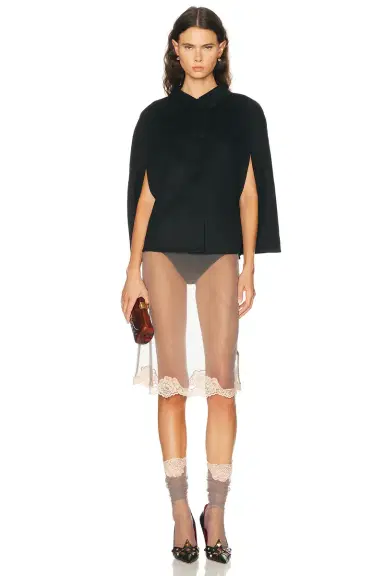 Valentino Compact Drape Cape Jacket | Thumbnail 4 Valentino Compact Drape Cape Jacket | Thumbnail 4