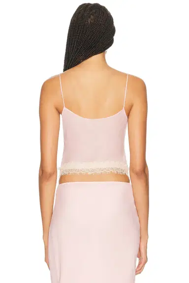 Helsa Viscose Georgette Cami With Lace | Thumbnail 3 Helsa Viscose Georgette Cami With Lace | Thumbnail 3