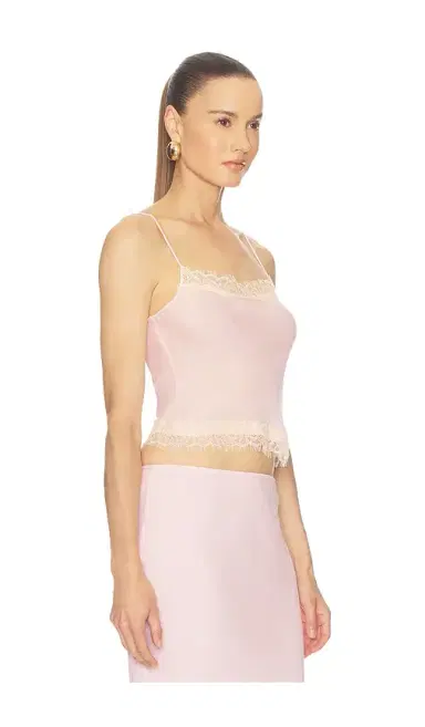 Helsa Viscose Georgette Cami With Lace | Thumbnail 6 Helsa Viscose Georgette Cami With Lace | Thumbnail 6