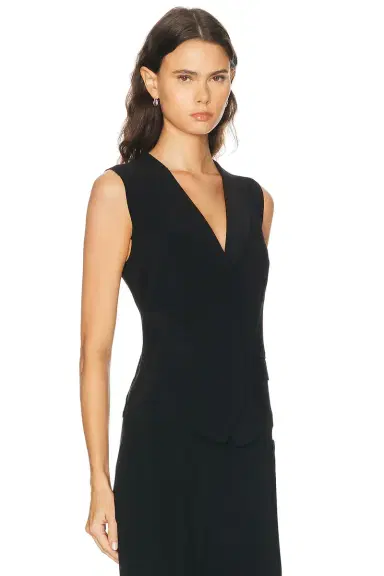 Norma Kamali Lapel Vest | Thumbnail 2 Norma Kamali Lapel Vest | Thumbnail 2