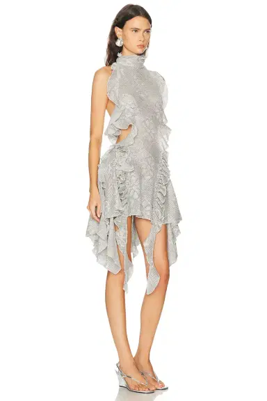 SIEDRÉS Bonnie Metallic Knit Halter Dress | Thumbnail 2 SIEDRÉS Bonnie Metallic Knit Halter Dress | Thumbnail 2