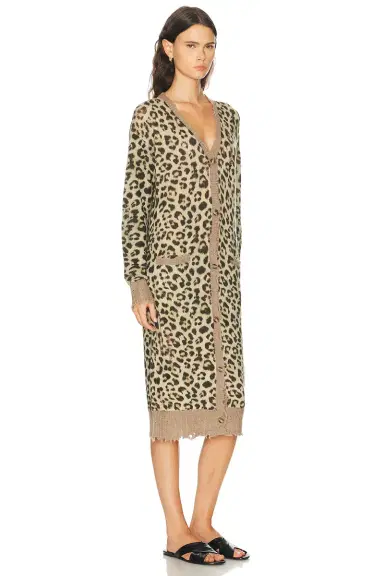 R13 Printed Long Cardigan | Thumbnail 2 R13 Printed Long Cardigan | Thumbnail 2